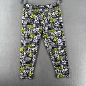 Disney Haunted Mansion Leggings M Black Green Purple Ghosts Halloween Spooky